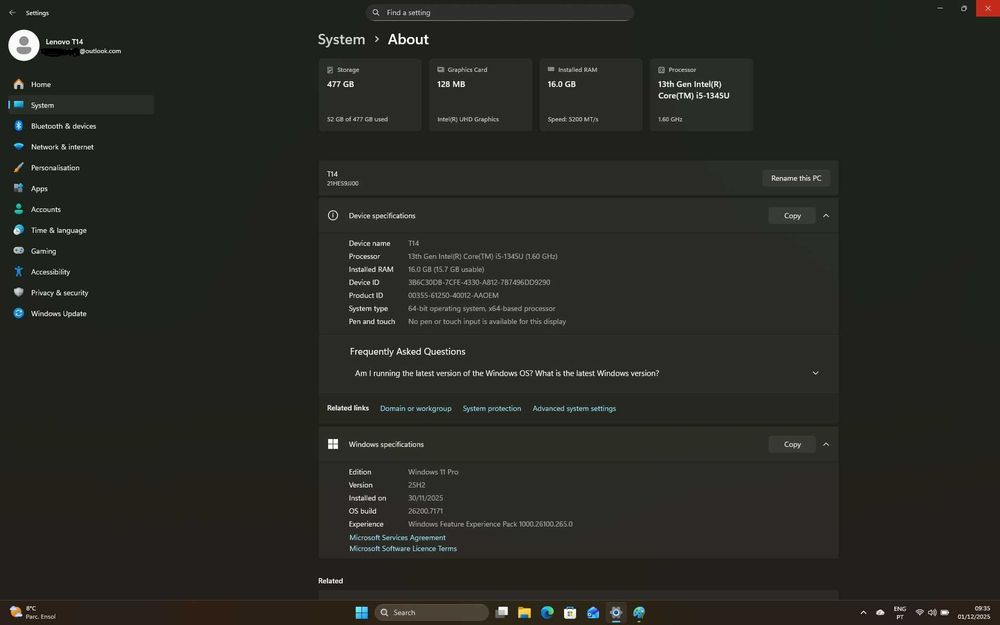 LENOVO ThinkPad T14 Gen 4