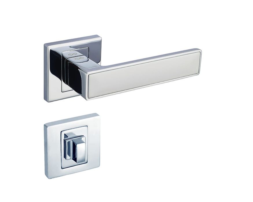Klamka  concept KCK 700/800 rozeta KW. CHR./BIAŁY