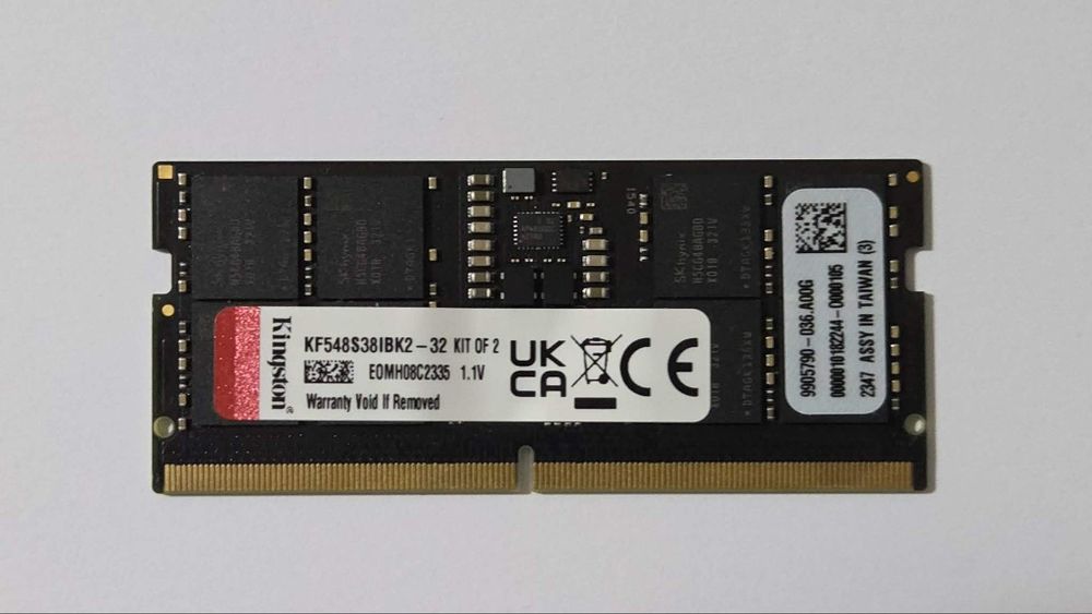 RAM DDR5 2x16GB (32GB) SO DIMM / Kingston Fury Impact KF556S40IBK2-32