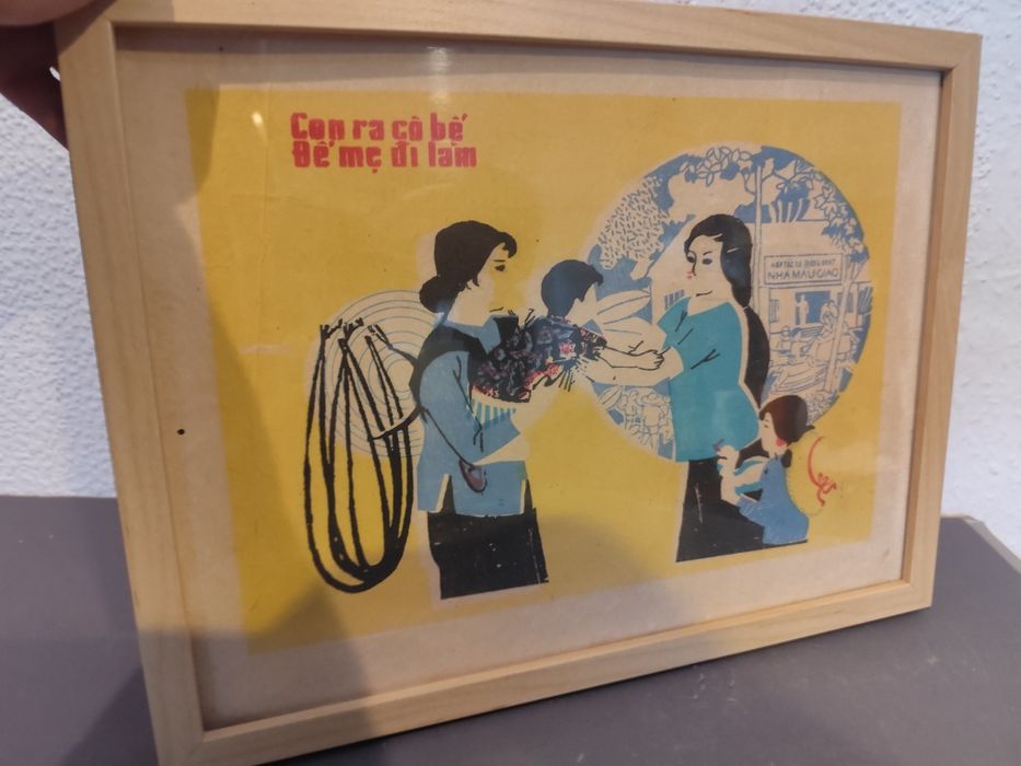 Plakat propaganda Wietnam lata 50-60 vintage retro prl