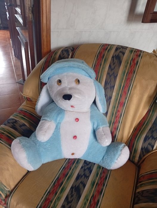 Peluche antigo azul