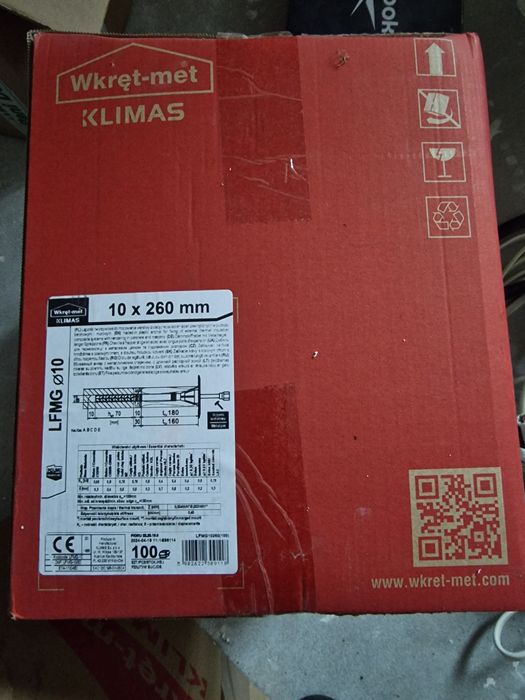 Kołki do styropianu 10 x 260