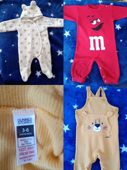 Лот. Теплі чоловічки та комбінезон унісекс на 3-6 міс.