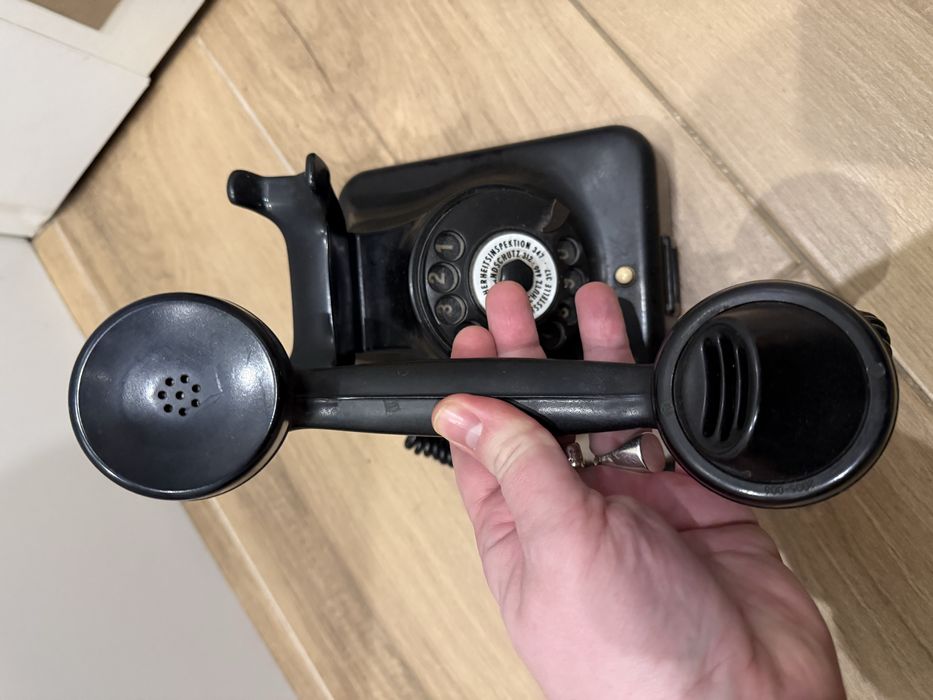 Stary telefon przedwojenny Siemens W48 (Wechselapparat 48)