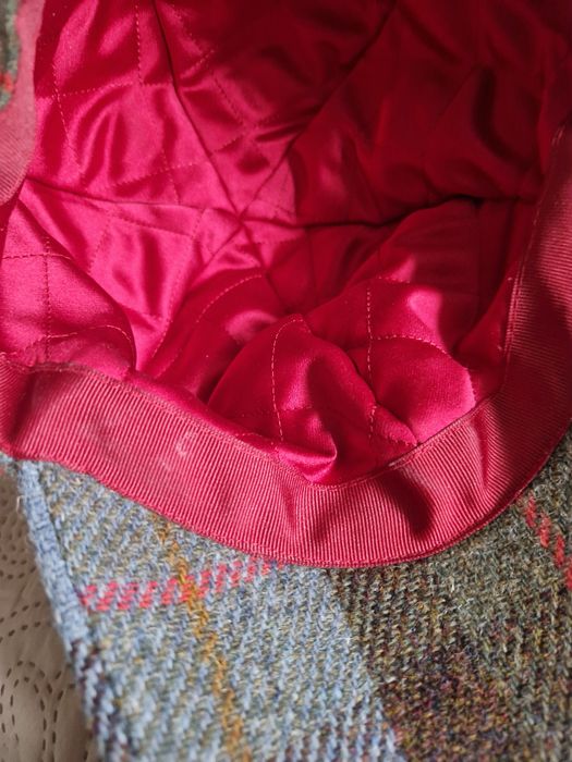 Harris tweed tartan męska zimowa czapka z daszkiem kaszkiet w kratę  m