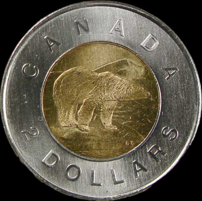 2 Dollars - 2008 - Canadá - O País do Ácer e do Urso Polar