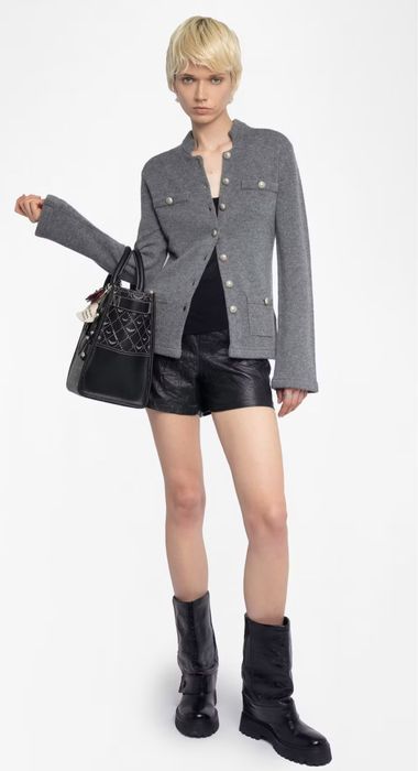 Кардиган серый 2025 Zadig & Voltaire