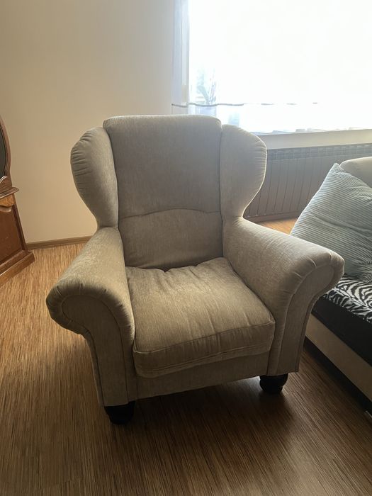 Zestaw wypoczynkowy kanapa 350 cm 2 razy fotel plus pufa glamour welur