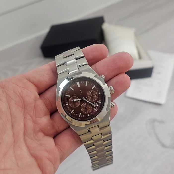 Relógio Automático Overseas Chronograph Castanho