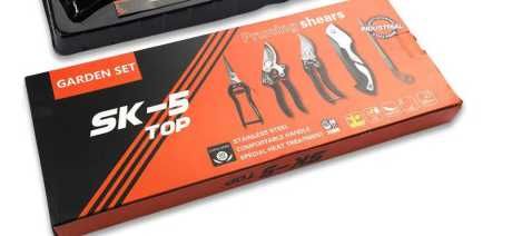 Садовий набір інструментів 5 в 1 з ножицями, секаторами та пилкою