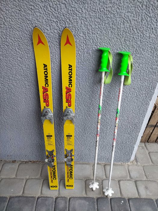 Narty dziecięce Atomic ASP Racing Pro 100 wiązania + kijki Przeworsk