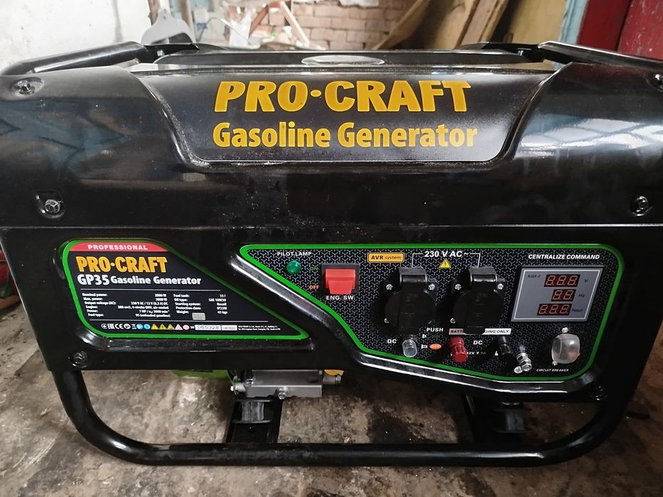 Продам бензиновий генератор ProCraft 35