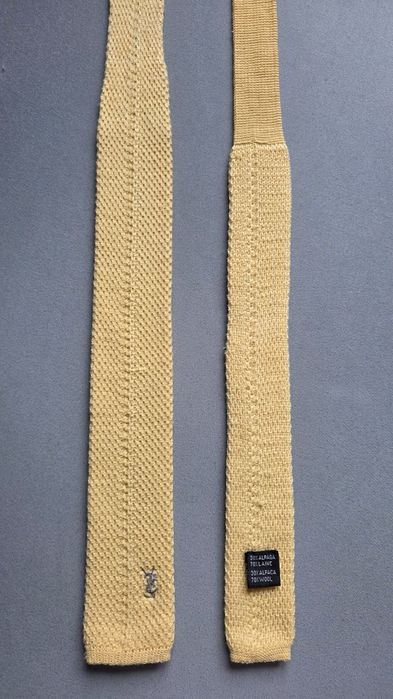 Krawat knit wełniany YVES SAINT LAURENT