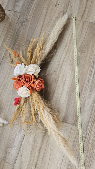 Kompozycje boho, ozdoby na wesele