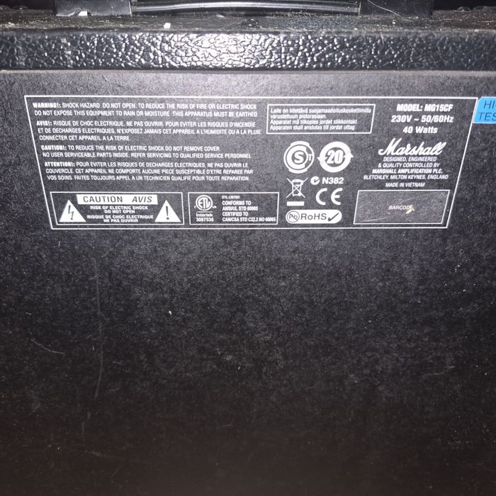 Комбопідсилювач Marshall MG15