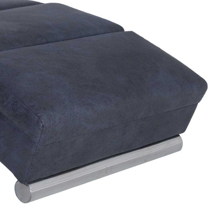 vidaXL Chaise longue de massagens camurça artificial cinzento