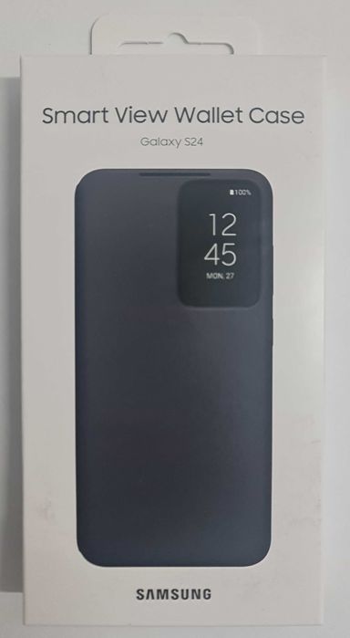 Capa Smart View Wallet Samsung Galaxy S24 preta (NOVA)