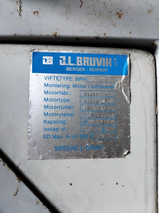 Wentylator 100  cm średnica 7,5 kw