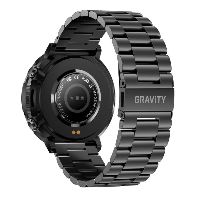 smartwatch gravity gt21-1+ czarny pasek silikonowy