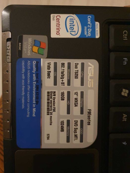 Ноутбук Asus F9Eseries