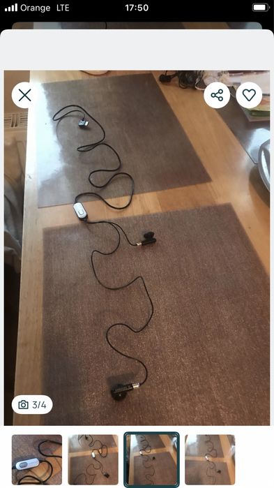 Słuchawki  do telefonu czarne Simens około 100 cm.