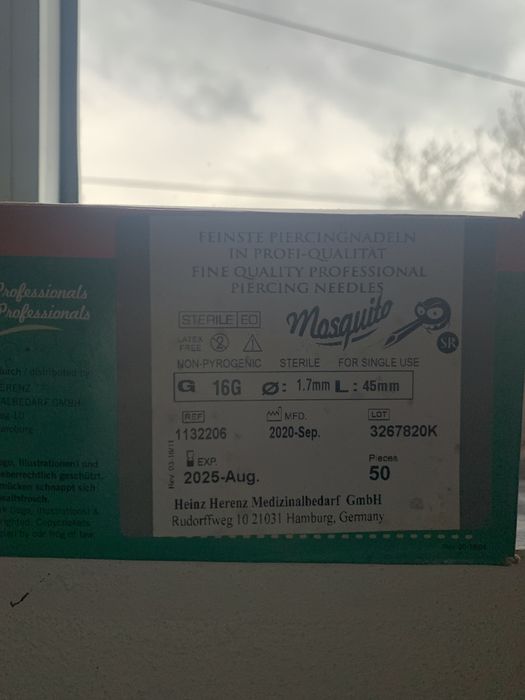 Agulhas para piercing