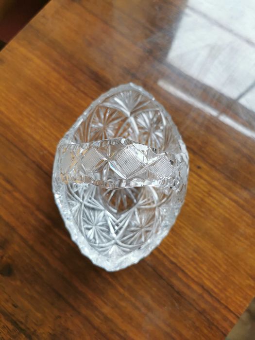 Kryształowy koszyk PRL kryształ vintage