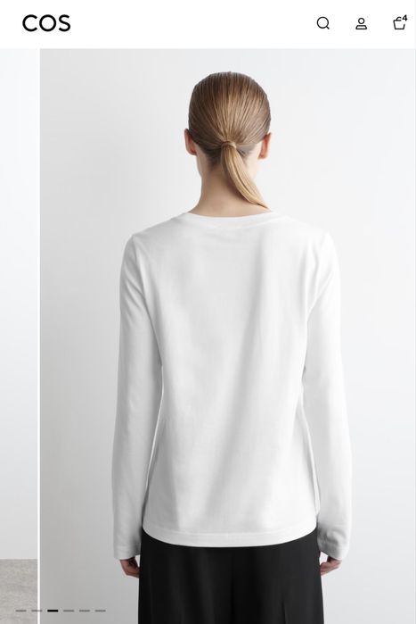 Білий лонгслів COS новий з біркою