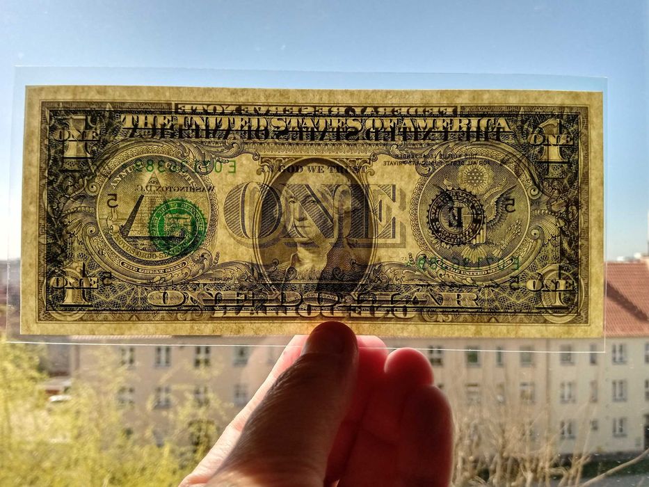 1 $ seria zastępcza UNC/ 100 $ złocony, fant. Piękny zestaw! Gratis!