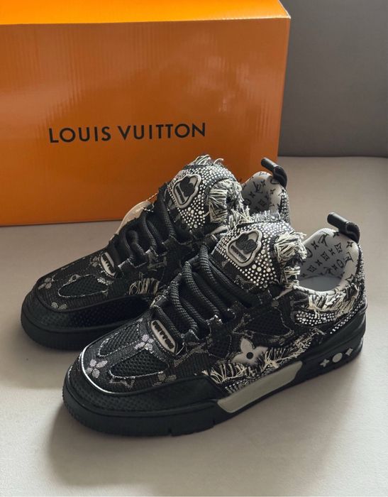 Кросівки Louis Vuitton Skate x Swarovski black луї вітон сваровскі лв