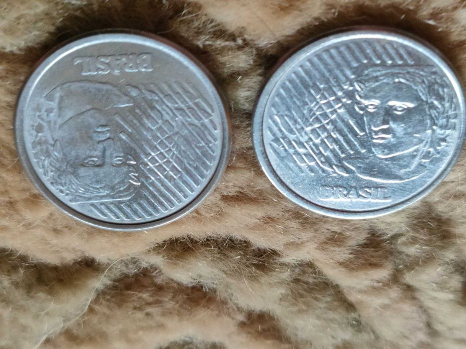 2 moedas 50 centavos invertida brasil 1994