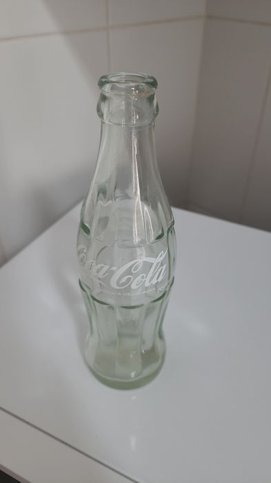Garrafa antiga de Coca-Cola pirogravada, 20cl