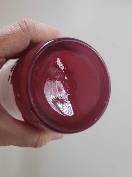 Tarnowiec czerwony wazon z falbanką osiołek Słuczan Orkusz PRL