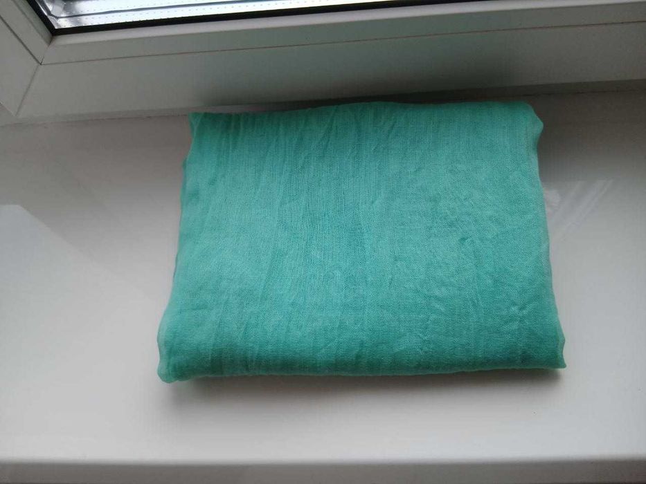 Шарф легкий цвет тиффани снуд 90х70см п\э