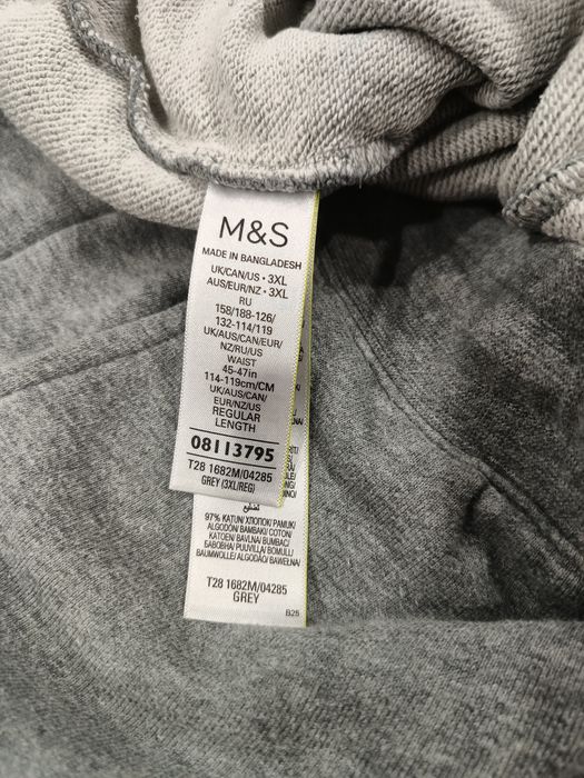 Krótkie spodenki męskie M&S roz. 3 XL dresowe bawełna 100%