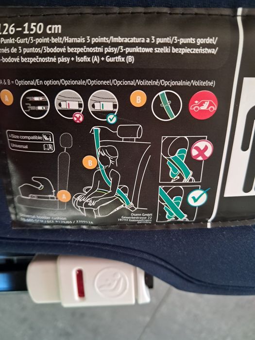 Osann Junior Isofix i-Size z pasem Gurtfi