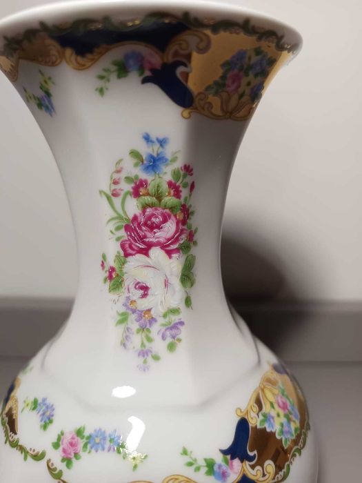 Jarra Limoges Vizavi – Porcelana Fina, Pintura Floral com Dourados