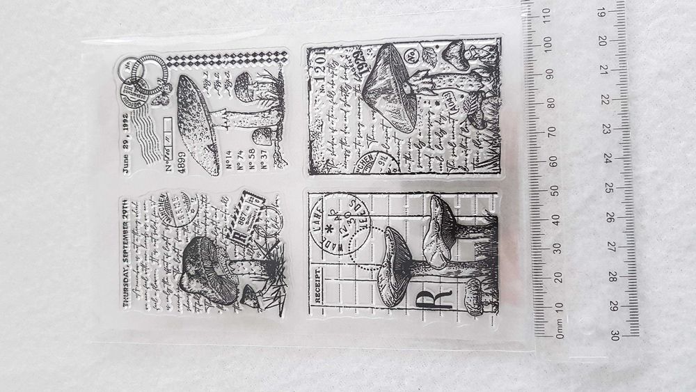 Stemple, Pieczątki, Clear Stamps, Scrapbooking - Grzyby