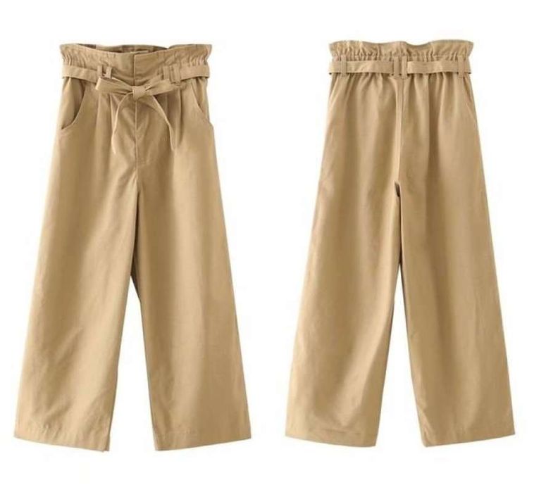 Вкорочені бежеві штани H&M