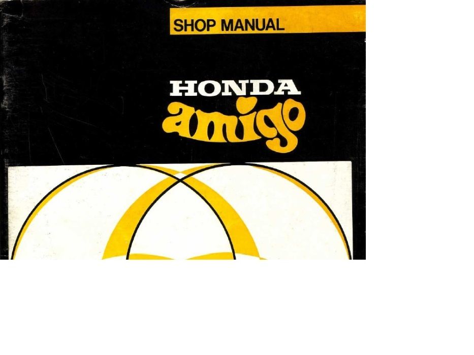 Yellow Technical Manual or Parts List for Honda PF50 Amigo, R, Novio Red64584569036290121