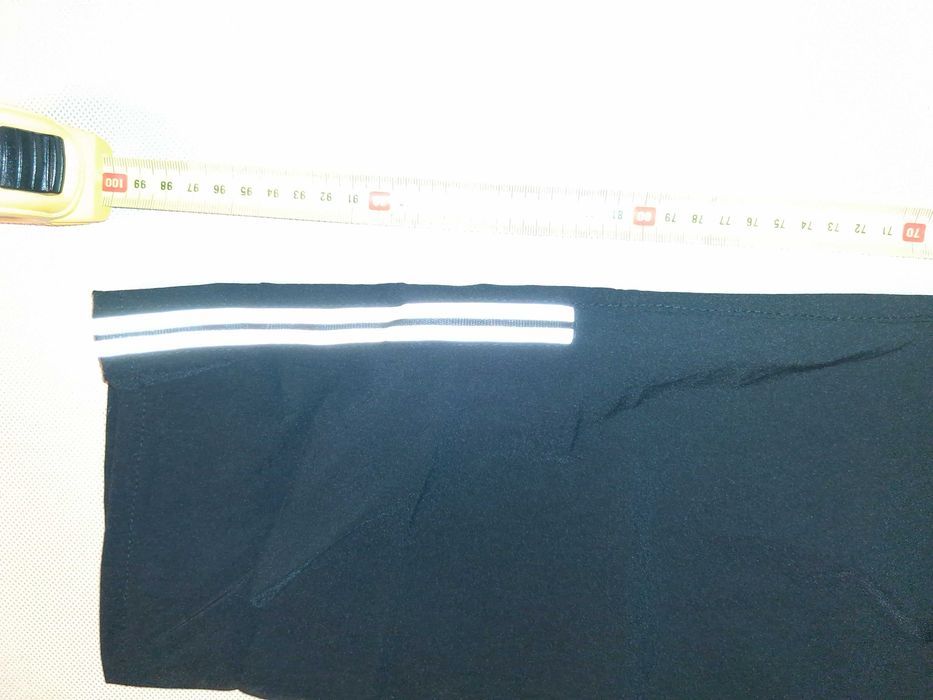 T253 Spodnie Sportowe Męskie Treningowe XL Czarne Odblaski Nowe MJ005