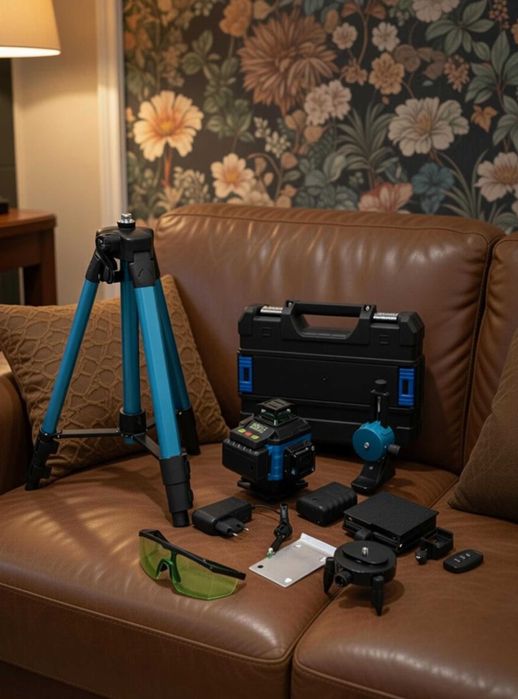 Лазерний рівень 4d 16 ліній зелений промінь акумулятор штатив