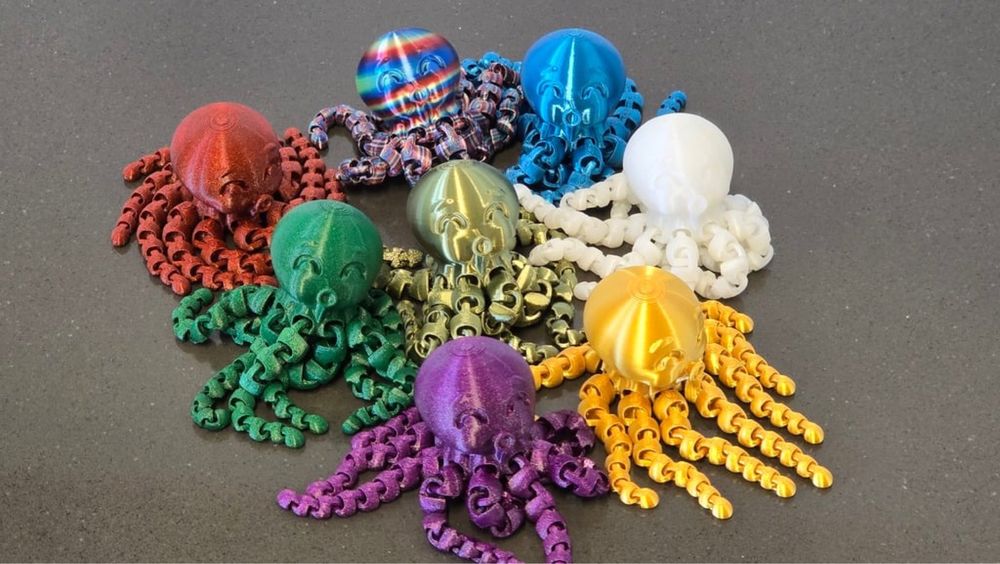 Fidget Toy Polvo articulado 3D
