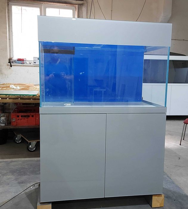 Akwarium morskie zestaw akwarystyczny Sea Garden 100x60x60 szary