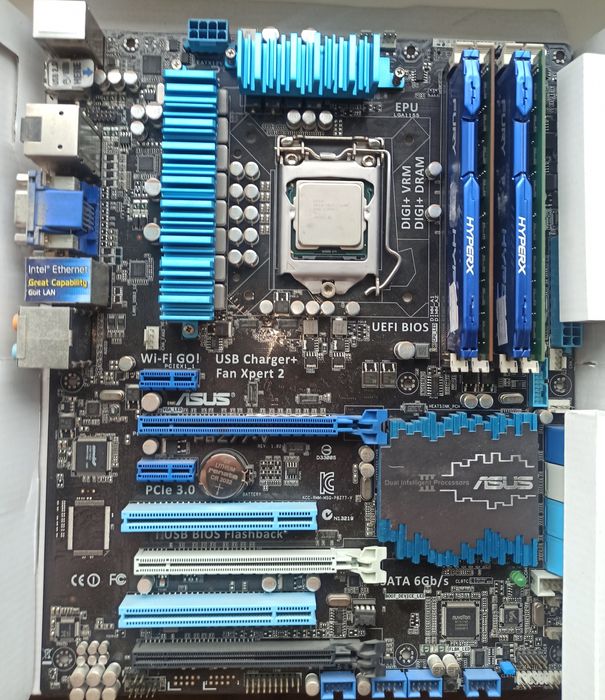 Комплект: ASUS P8Z77-V +i7 2600k +24gb