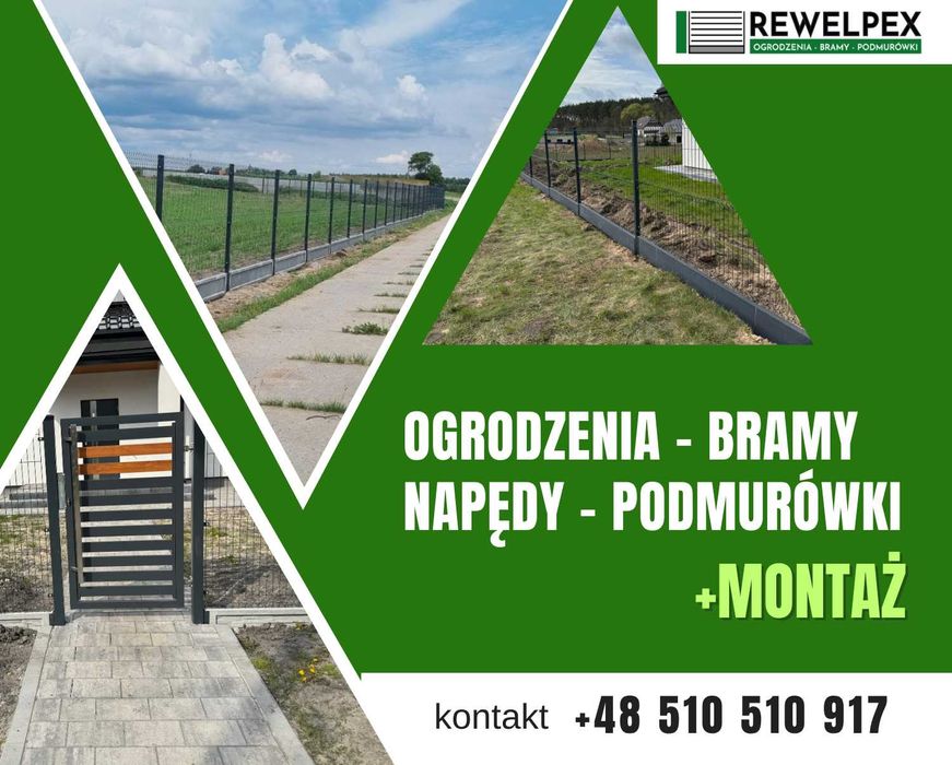 Płoty Ogrodzenia Dowóz, Ogrodzenie panelowe 3D, podmurówka