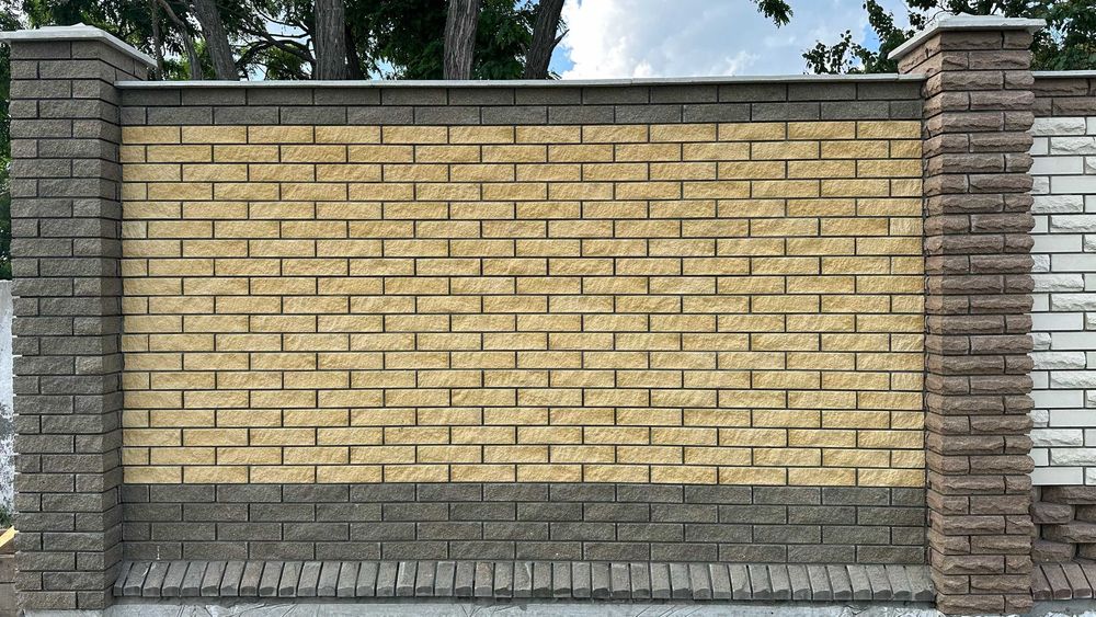 Пустотіла цегла на паркан, для стовпів паркану ТМ Євроцегла