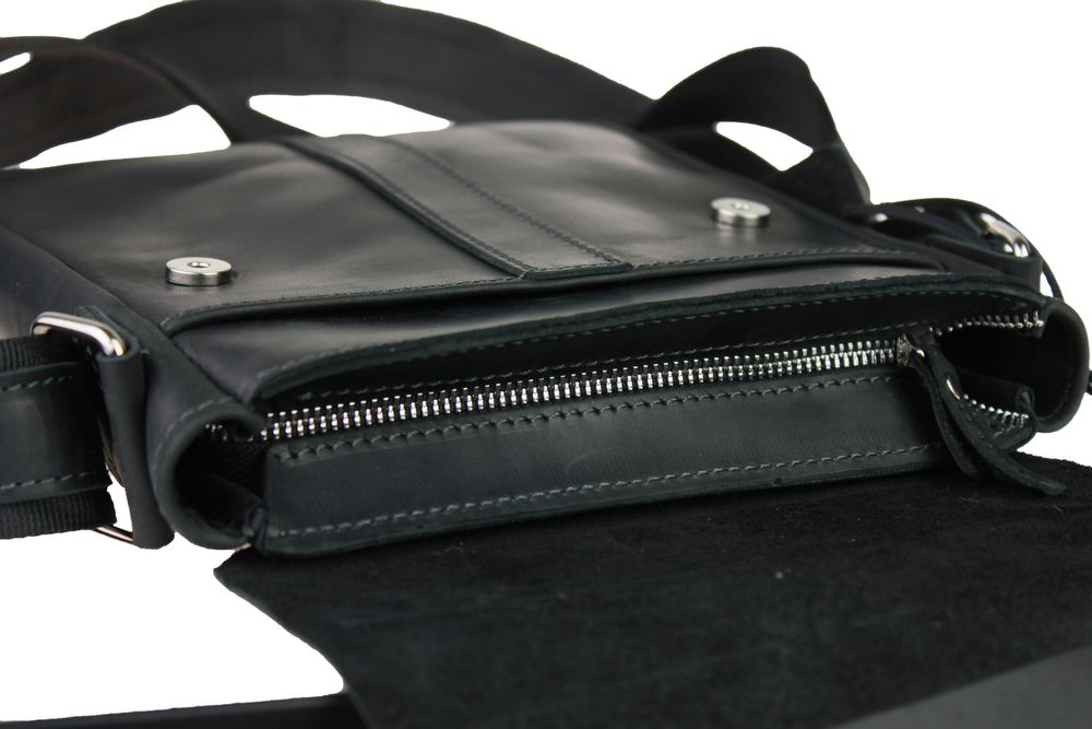 Сумка чоловіча шкіряна на плече SULLIVAN smvp72-1(25) чорна