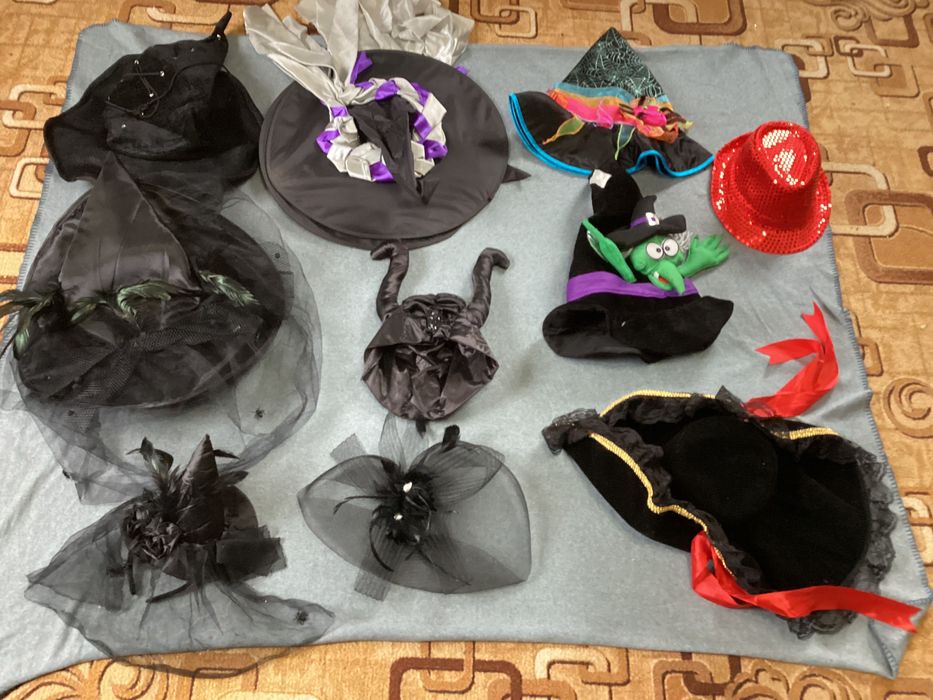 Шапка колпак на Новый год Ведьма Малифисента  Пиратка Клоунесса