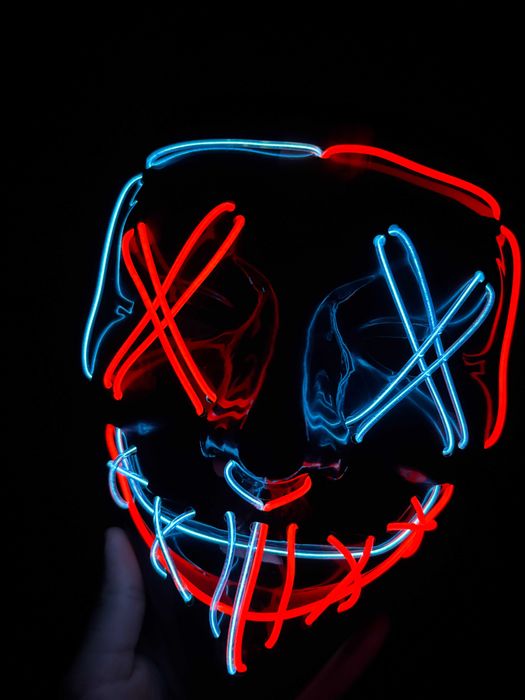 Máscara nova Halloween/Carnaval LED